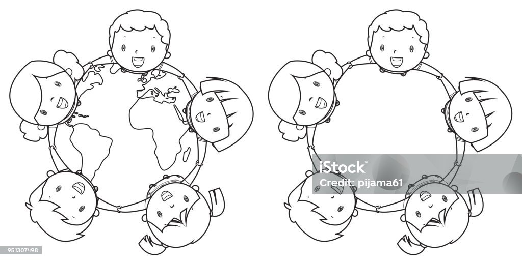Coloring Book, Happy multi ethnic kids around the earth. Vector Coloring Book, Happy multi ethnic kids around the earth.
I have used
http://www.lib.utexas.edu/maps/world_maps/world_physical_2011_nov.pdf
address as the reference to draw the basic map outlines with Adobe Illustrator CS5 software, other themes were created by
myself.
11/11/2014 Child stock vector