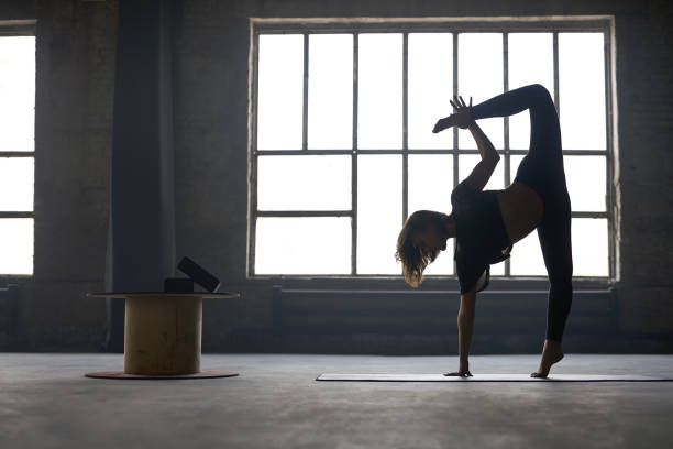 istock Sportive girl yoga training 951309244