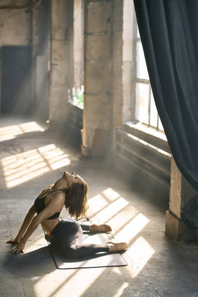 istock Sportive girl yoga training 951312428