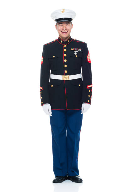 istock US Marine in uniform with hands by side 951317008