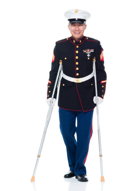 istock US Marine in uniform with cruches 951322036