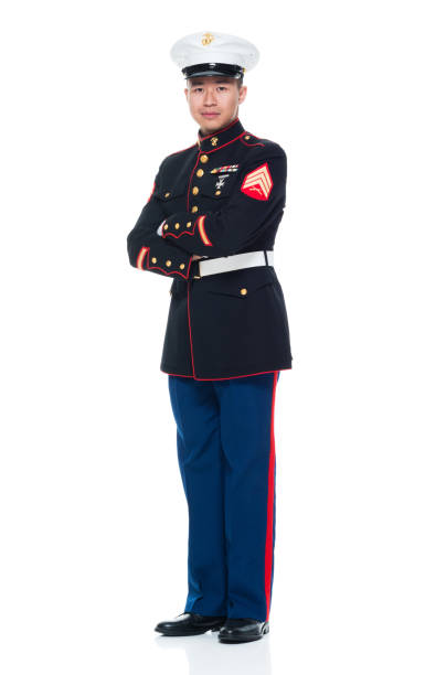 US Marine in uniform with arms crossed