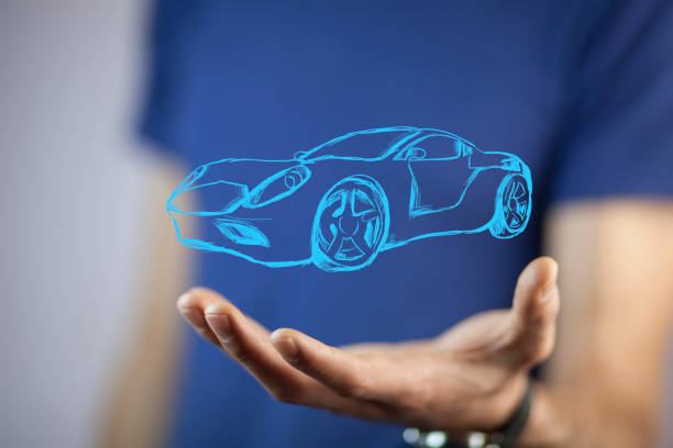istock businessman hand car icon on virtual screen 951322262