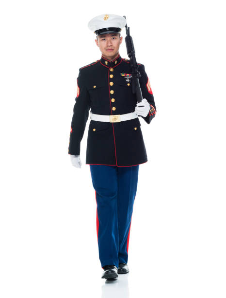 istock US Marine in uniform holding rifle 951322524