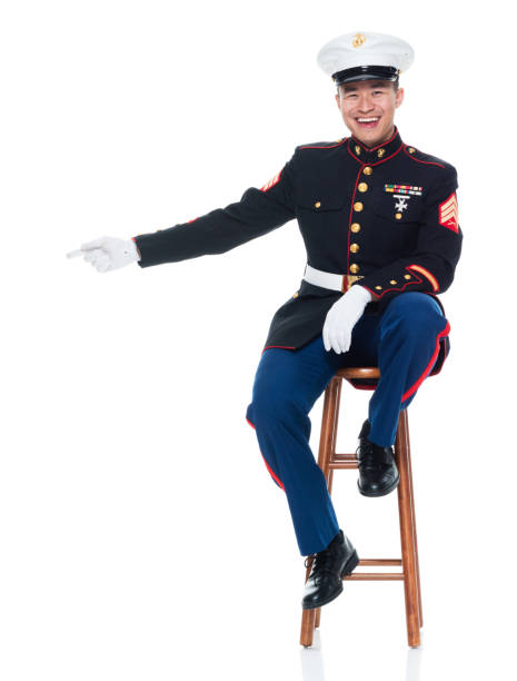 istock US Marine in uniform and pointing 951326272