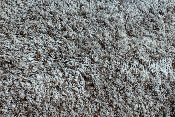 close up view of wool, grey rug / carpet background - photography carpet floor high angle view imagens e fotografias de stock