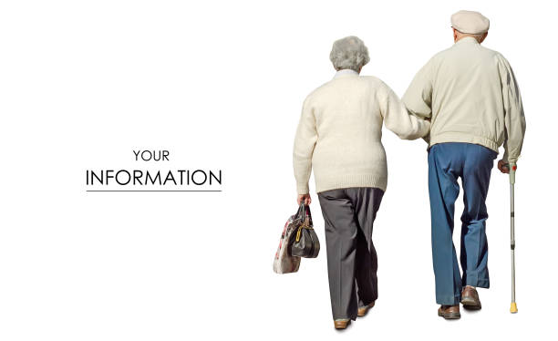 istock Grandfather and grandmother old people behind pattern 951354510