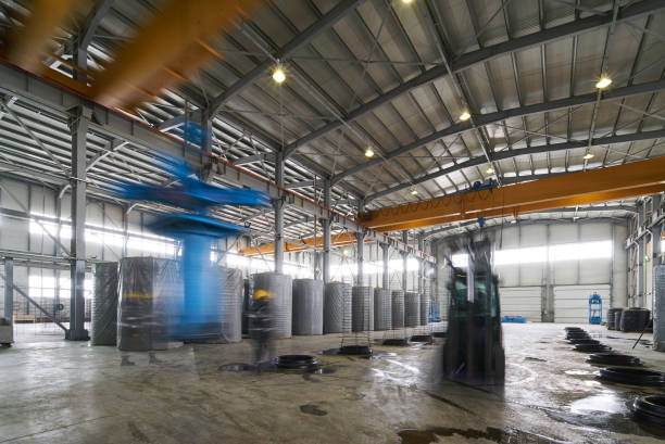 istock Working process for the manufacture of concrete pipes 951359212