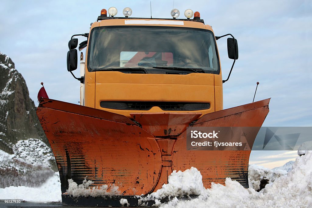 snow cleanner  Backhoe Stock Photo