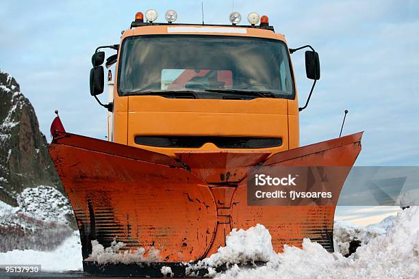Snow Cleanner Stock Photo - Download Image Now - Backhoe, Blue-collar Worker, Building - Activity