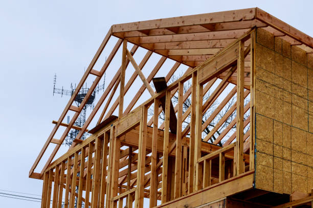 istock Interior framing of a new house under construction 951381608