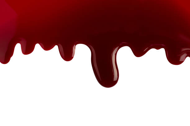 istock Drop red blood bleeding dripping splash isolated on white background 951385876