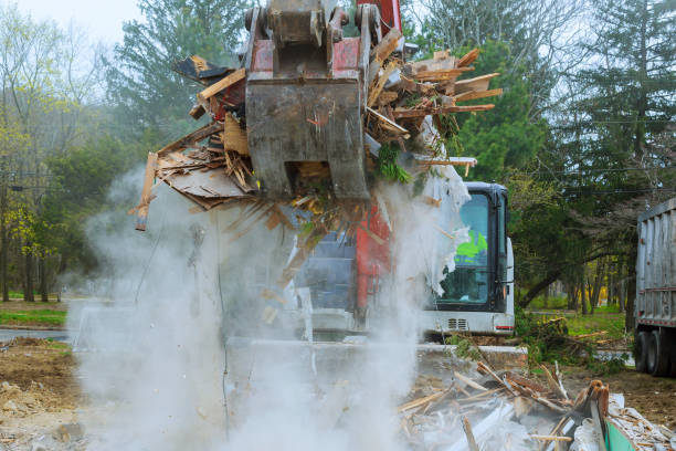 istock Broken building damaged by natural disaster hurricane, earthquake, tornado 951393394