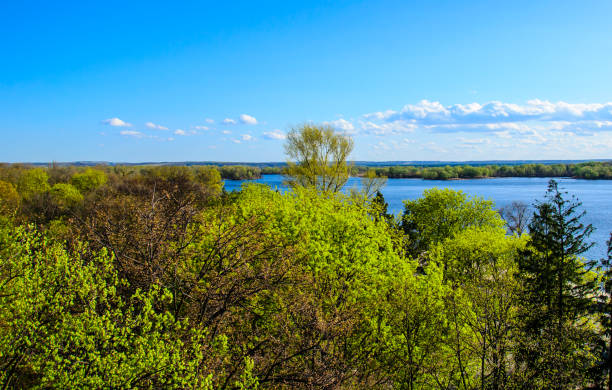 istock Aerial view on river Dnieper in Kremenchug 951408218
