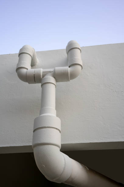 istock White water piping system install with on white concrete wall 951408408