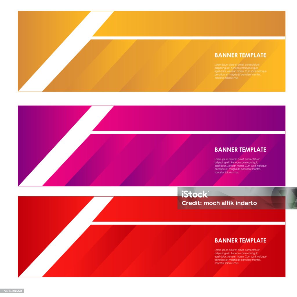 Large Sticker Banners Set Of Sticker Banner Template Isolated On White Background Stock ...