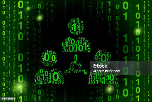 Networking Binary Code Vector Pattern Background Stock Illustration ...