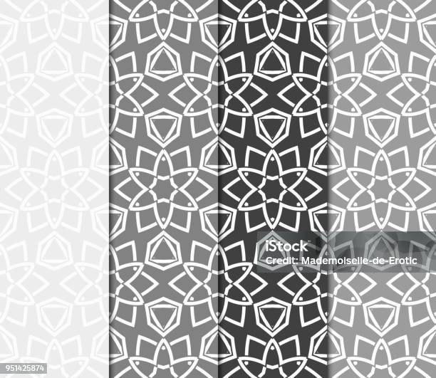 Wallpaper Geometry Patterns Indesign Set Of Seamless Vector Patterns Geometric Floral Pattern Of Lines And ...