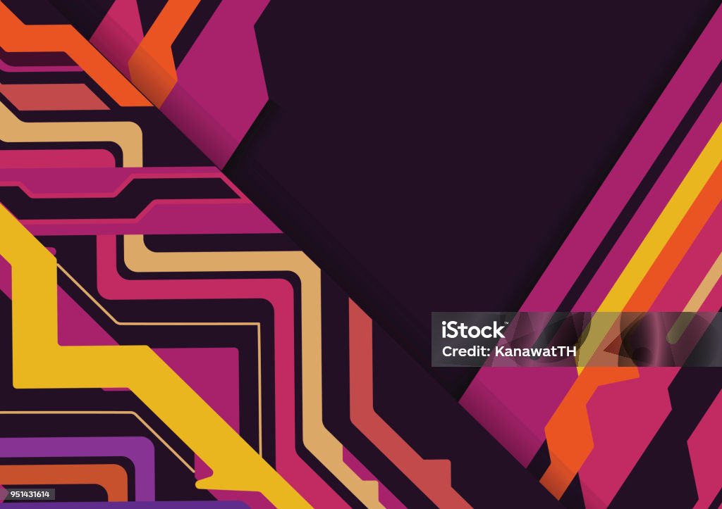 Multicolored  abstract geometric on purple background with copy space, Vector illustration Multicolored  abstract geometric on purple background with copy space, Vector illustration. Abstract stock vector
