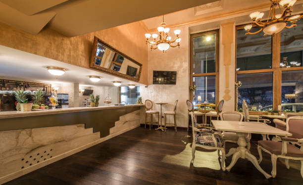 istock Interior of luxury restaurant in classic style 951436666
