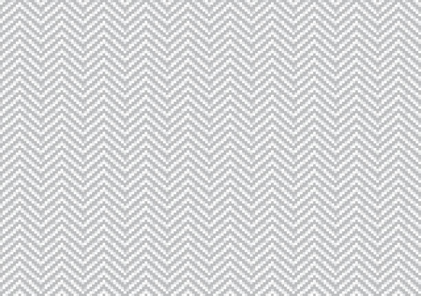 illustrazioni stock, clip art, cartoni animati e icone di tendenza di spina di pesce twil colore grigio e bianco 01 - zigzag