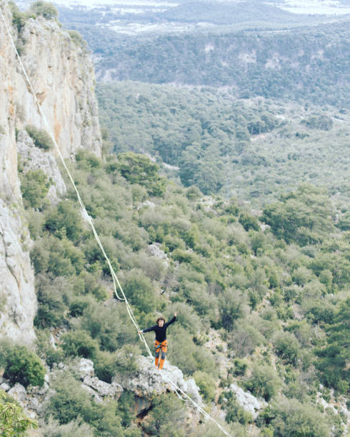 istock Walk a line in the sky.Turkish Highline Carnival in Antalya. 951441228