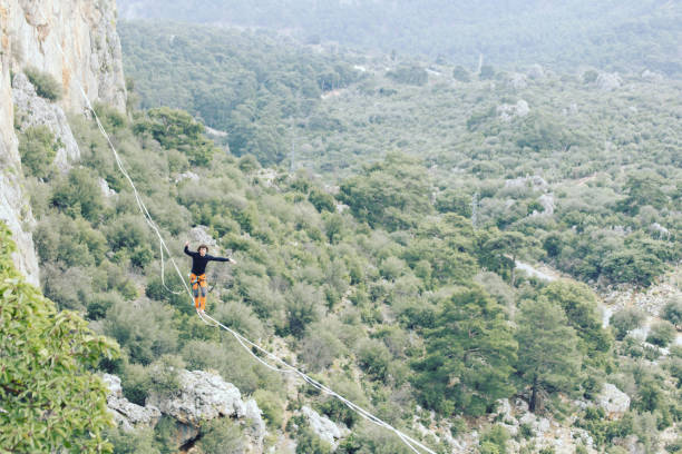 istock Walk a line in the sky.Turkish Highline Carnival in Antalya. 951441242
