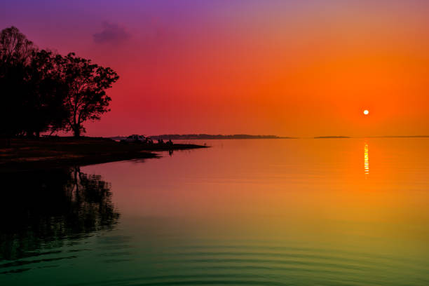 istock Sunset, Sunrise - Dawn, Springtime, Pier, Lake 951444982