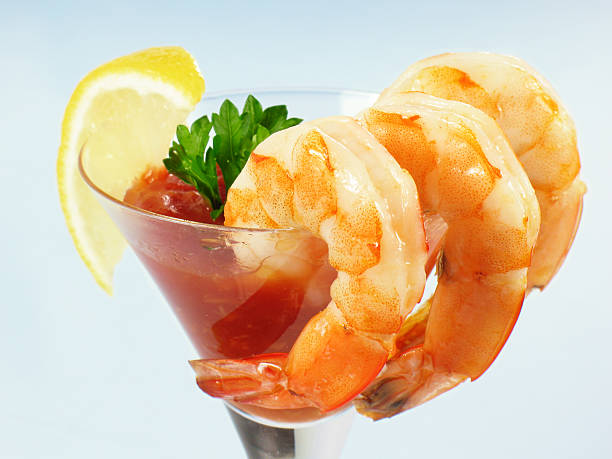 Shrimp Martini Cocktail  Shrimp Cocktails stock pictures, royalty-free photos & images