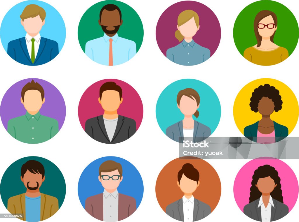 People cons 12 People icons. People stock vector