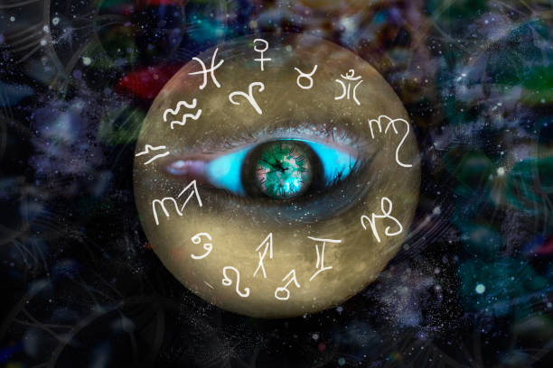 istock Full moon, space, astrology and zodiac signs 951466004