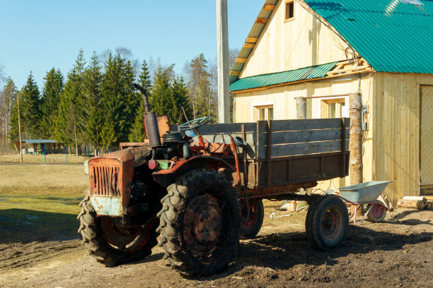istock old tractor on a farm near the house 951466792