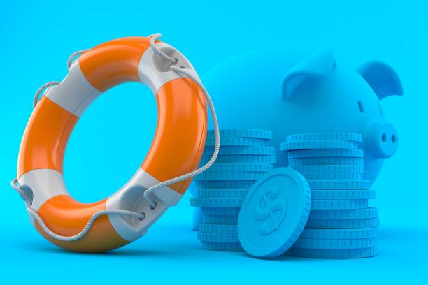 istock Savings background with life buoy 951470794