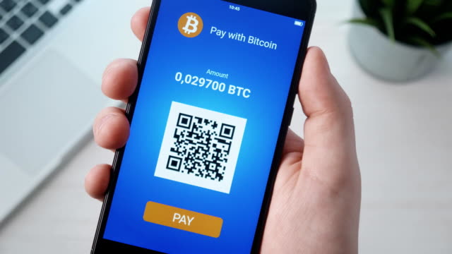 Paying with bitcoin using smartphone