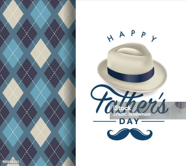 Happy Fathers Day Stock Vektor Art und mehr Bilder von Vatertag - Vatertag, Vater, Muster