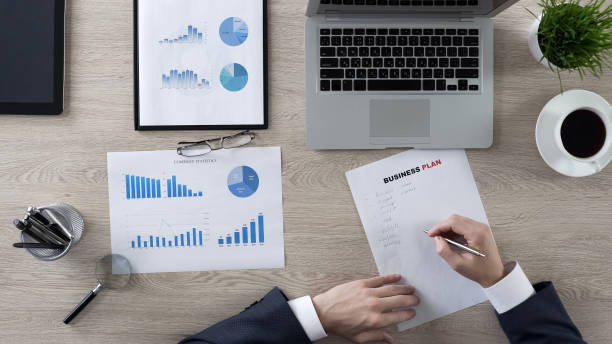 istock Business person making notes in their business plan, writing down new ideas 951481118