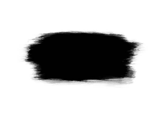 istock Black color patches graphic brush strokes design effect element for background 951484332