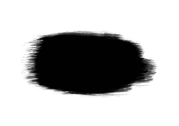 istock Black color patches graphic brush strokes design effect element for background 951484336