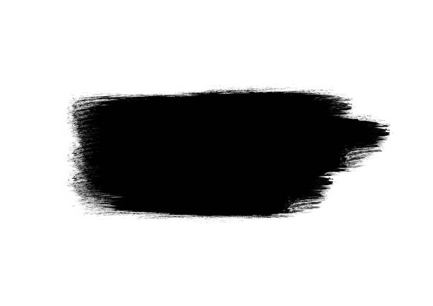 istock Black color patches graphic brush strokes design effect element for background 951484340