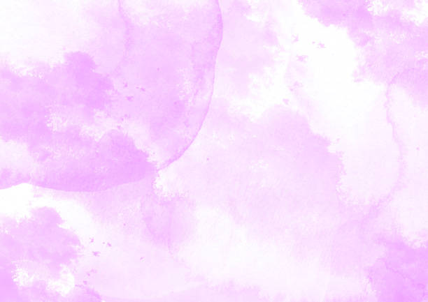 istock Purple water color patches graphic brush strokes design effect element for background 951484380