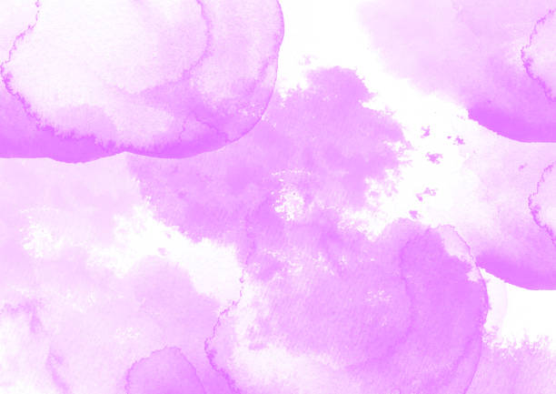 istock Purple water color patches graphic brush strokes design effect element for background 951484386