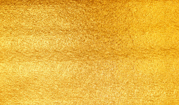 istock Shiny yellow leaf gold foil texture 951485008