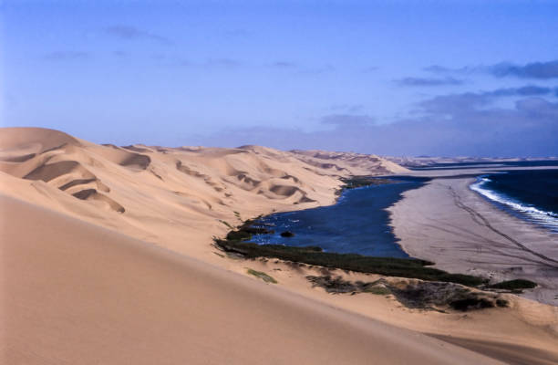 sandwich harbour - sandscape imagens e fotografias de stock