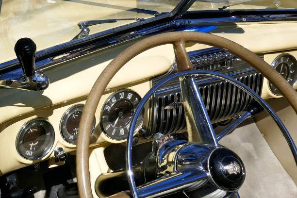 cadillac. coche americano de la década de 1940. detalles del modelo 62 coupé yoga mat 1947.rarity! hamburgo, alemania, abril de 2018 - rarity fotografías e imágenes de stock