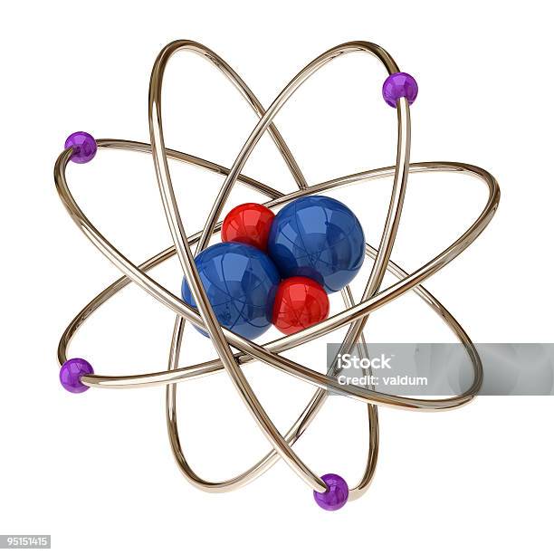 Atom Stock Photo - Download Image Now - Atom, Three Dimensional, Blue