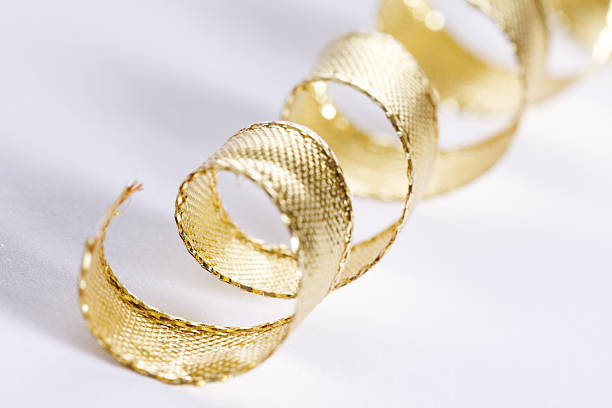 Golden Ribbon for Packaging Gifts