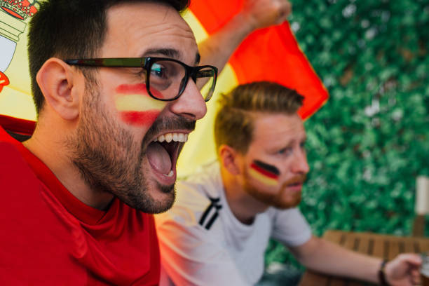 istock Spanish soccer team supporter shouting in excitement 951539530
