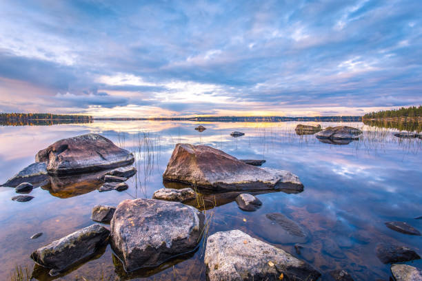 istock Autumn lake view from Sotkamo, Finland. 951540210
