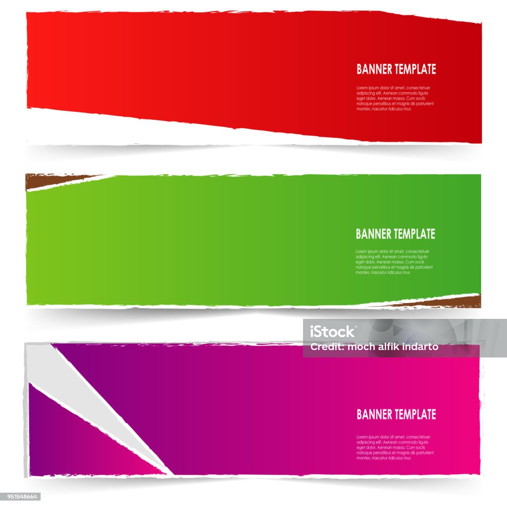 Set Of Sticker Banner Poster Web Template Vector Isolated On White ...