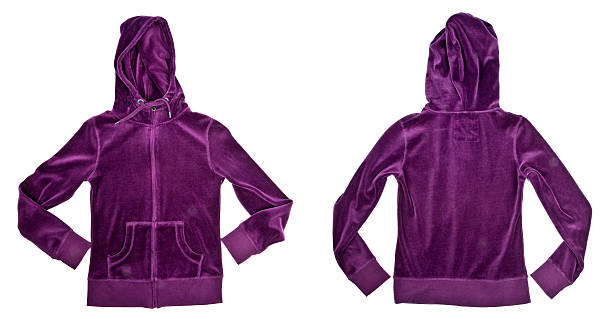 istock Purple Hooded Velvet Jacket 95157174